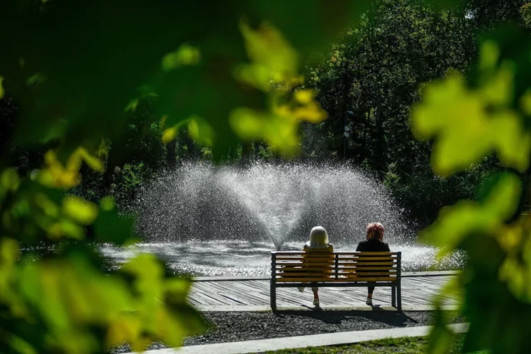 Weather Hungary green tree fountain