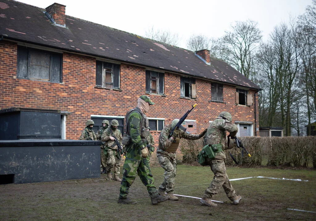 Ukrainian soldiers in training in Hungary