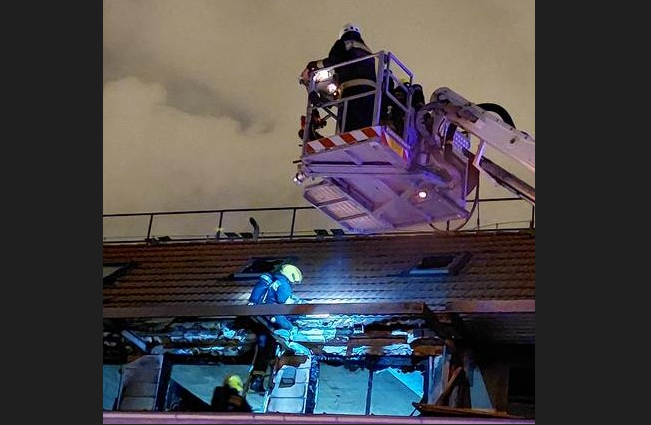 Fire broke out in a Budapest downtown flat