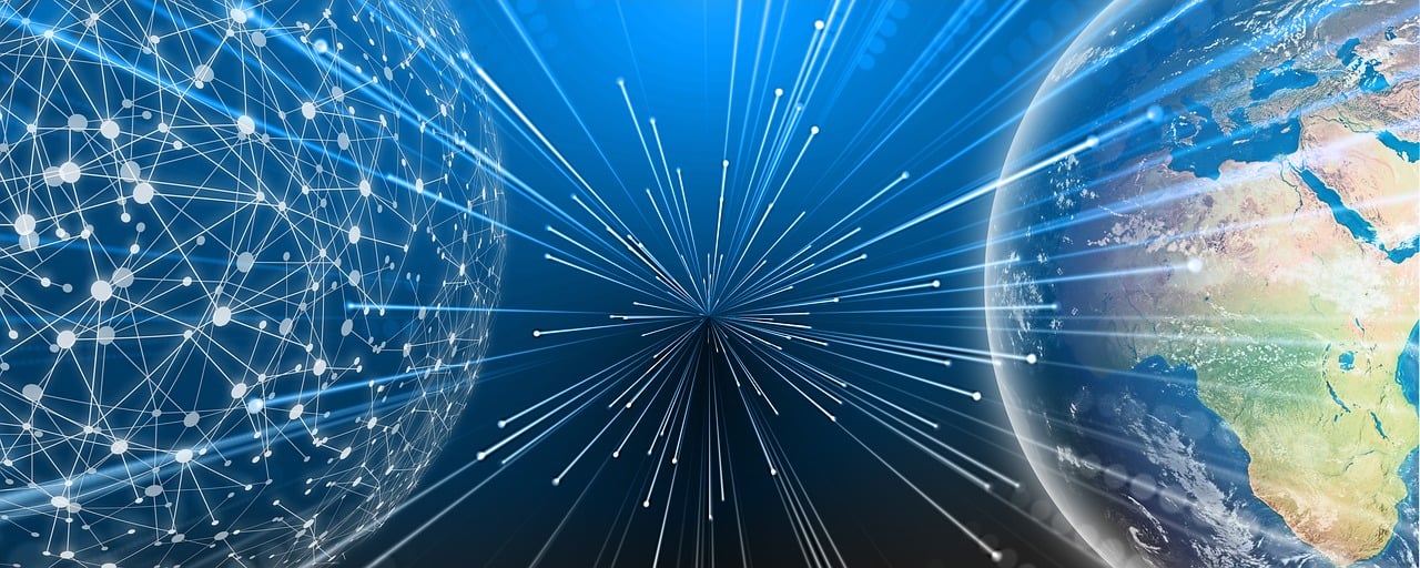 web globe network blockchain