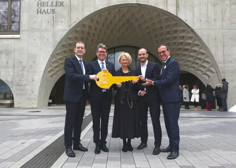 Hungarian name on Austria's newest university building