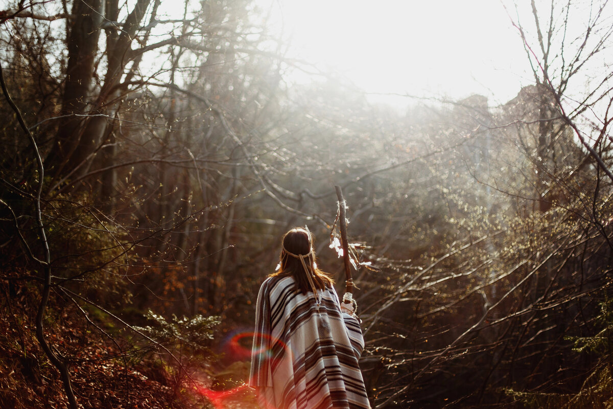 pagan shaman tree forest