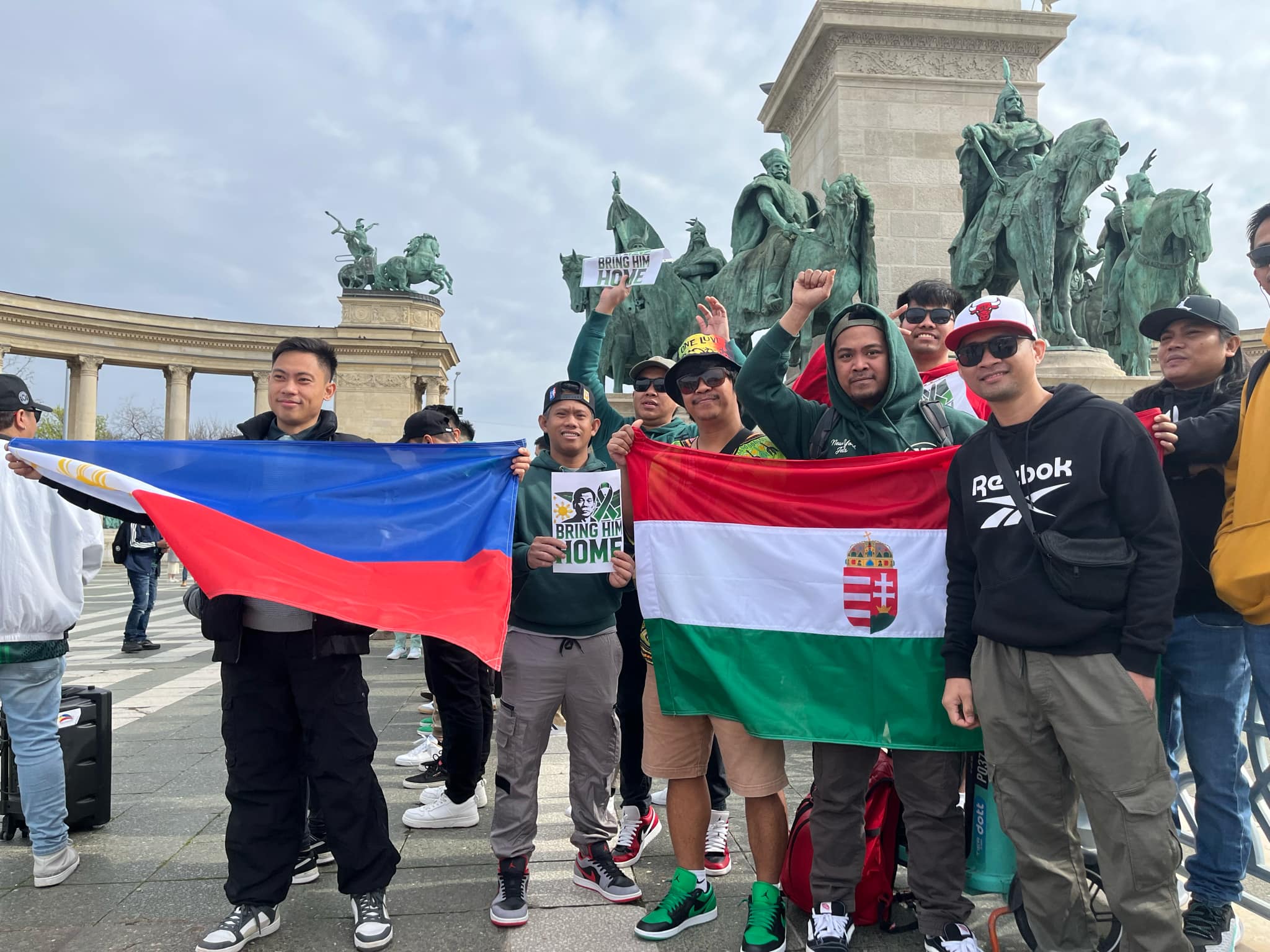 Filipinos protested for Former President Duterte in Budapest