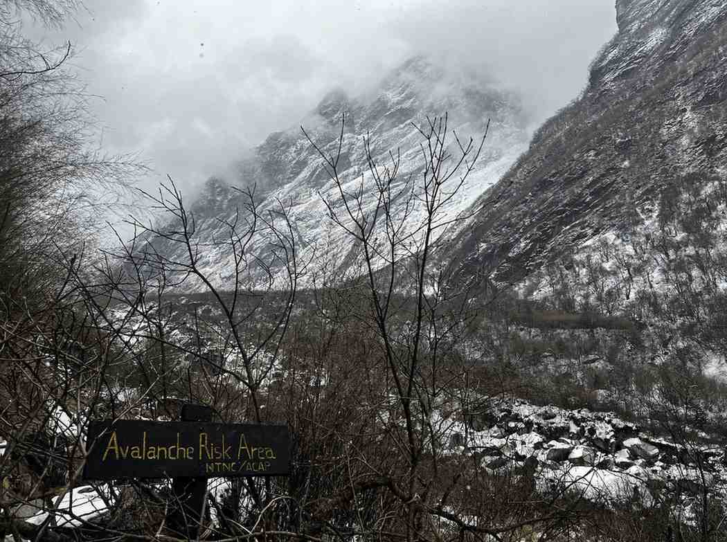 AvalancheriskareaofAnnapurnaTre