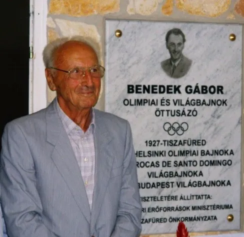 Hungarian Olympic and World Champion Gábor Benedek