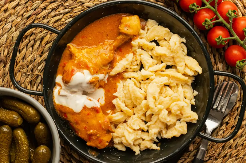Juicy chicken paprikash – classic Hungarian dish recipe