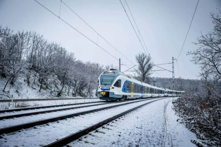 máv hungarian railways winter snow sleet weather
